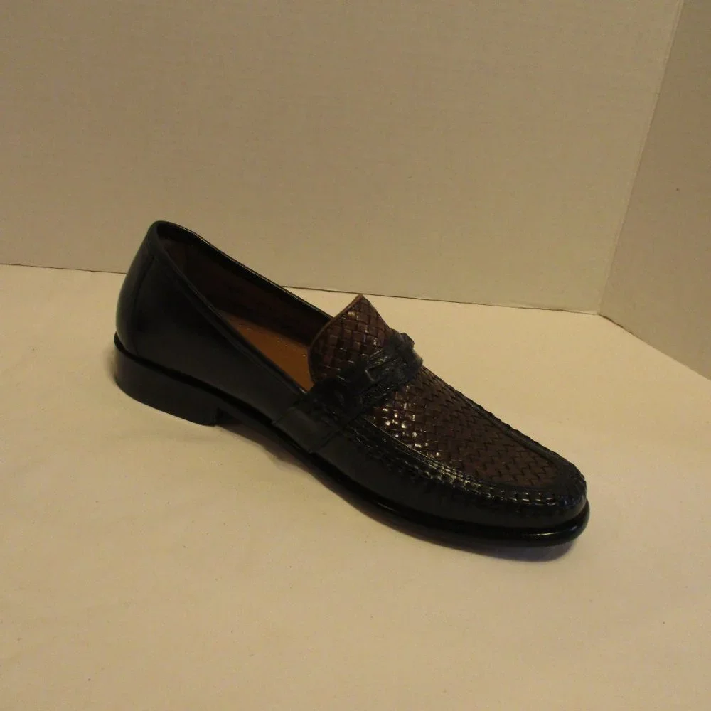 Florsheim Shoes Men 9 Black Brown Interview Business Travel Dress Shoes